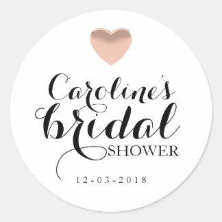 Liebe Heart Rose Gold Brautparty Sticker