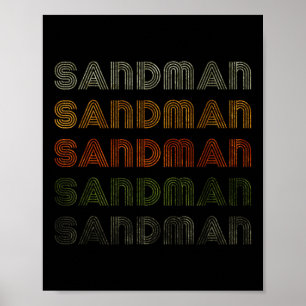 Liebe Heart Sandman T-Shirt Grunge Vintag Style Bl Poster