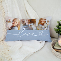 Liebe Heart Script Chambray Custom 3 Foto Collage