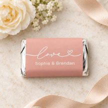 Liebe Heart Script Custom Rose Gold Wedding