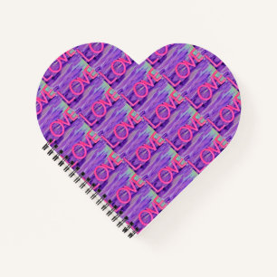 Liebe Heart Shape Notebook Notizbuch