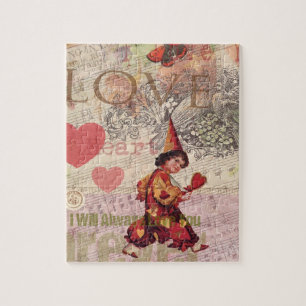 Liebe Heart Sweetheart Valentine Cherub Puzzle