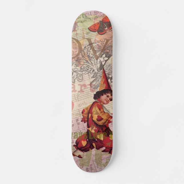 Liebe Heart Sweetheart Valentine Cherub Skateboard (Vorderseite)