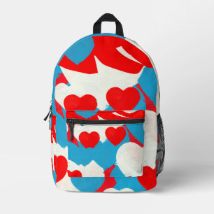 Liebe Hearts Bedruckter Rucksack
