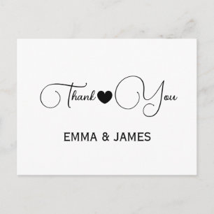 Liebe Hearts Bridal Vielen Dank Postcard Postkarte