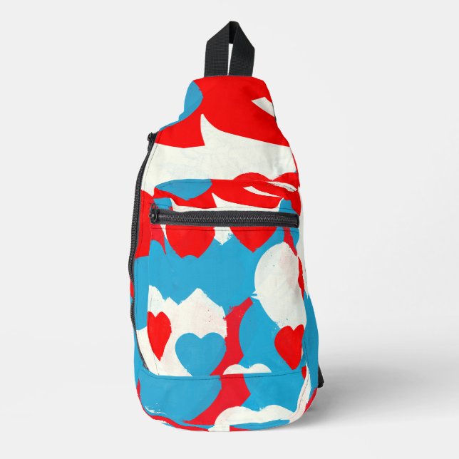 Liebe Hearts Crossbody Bag (Vorderseite)