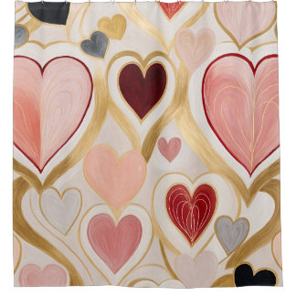 Liebe Hearts Duschvorhang