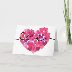 Liebe Hearts Feiertagskarte