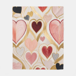 Liebe Hearts Fleecedecke