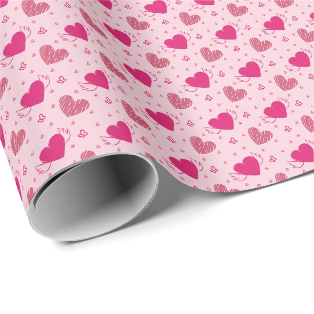 Liebe Hearts Geschenkpapier (Rolleneckpunkt)