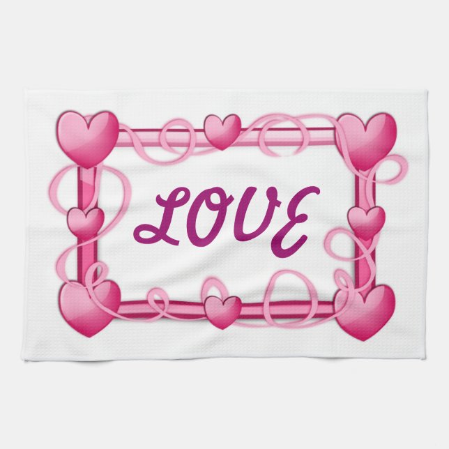 LIEBE HEARTS GESCHIRRTUCH (Horizontal)
