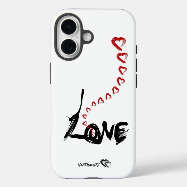 Liebe Hearts iPhone 16 Fall Case-Mate iPhone Hülle (Rückseite)