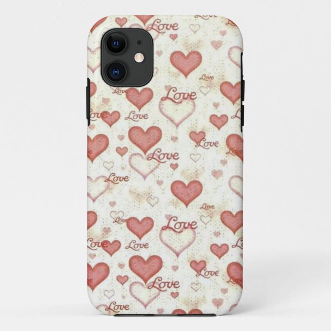 Liebe Hearts iPhone Case (Rückseite)