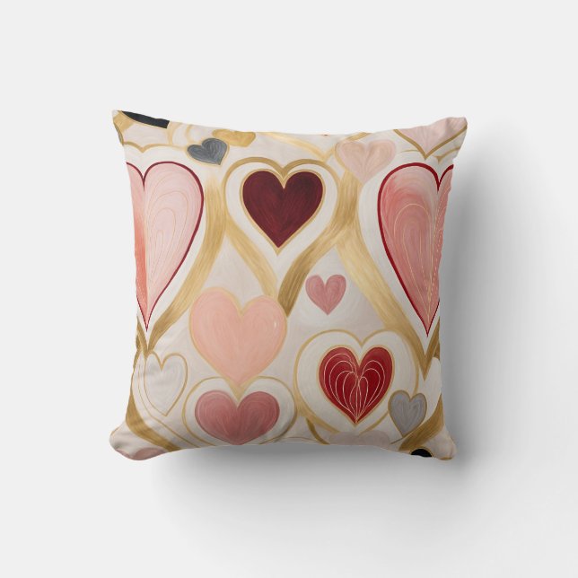 Liebe Hearts Kissen (Vorderseite)