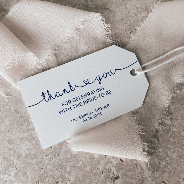 Liebe Hearts | Navy Blue Vielen Dank Geschenkanhänger (Von Creator hochgeladen)