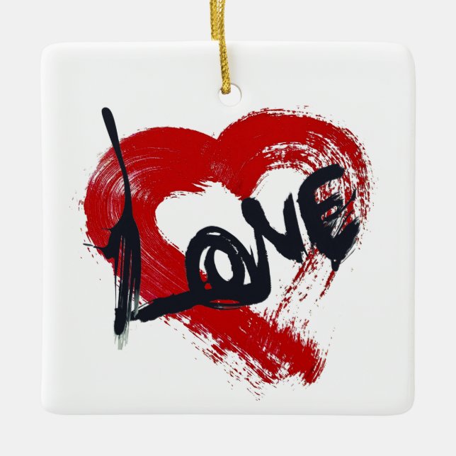 Liebe Hearts Ornament (Vorderseite)