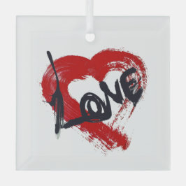 Liebe Hearts Ornament Aus Glas
