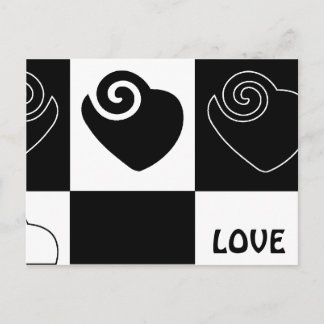 LIEBE Hearts Postkarte