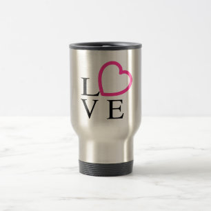 Liebe Hearts Reisebecher