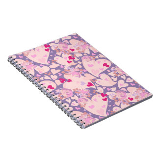 Liebe Hearts & Rose Notebook Notizblock