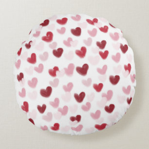 Liebe Hearts Rundes Kissen