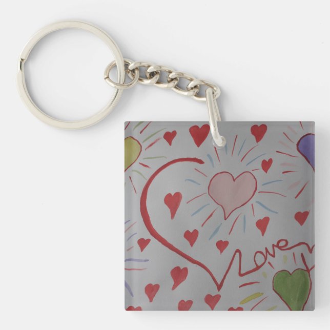 Liebe Hearts Schlüsselanhänger (Vorderseite)