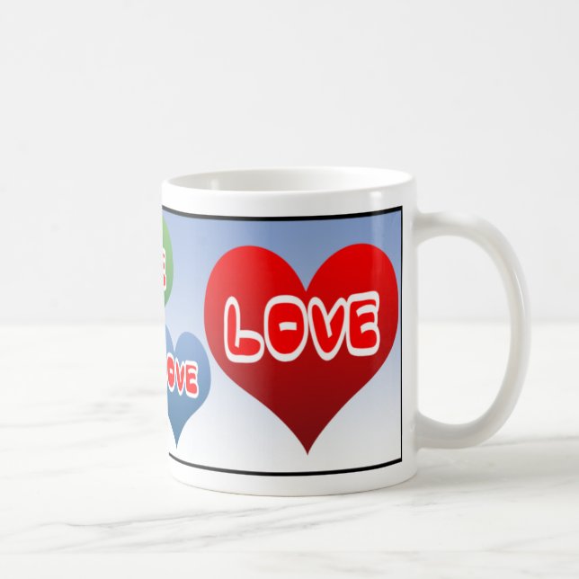 Liebe Hearts Tasse (Rechts)