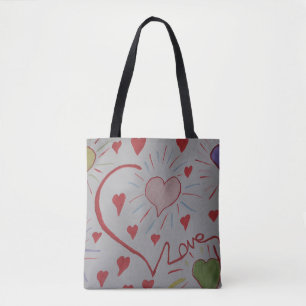 Liebe Hearts Tote Bag