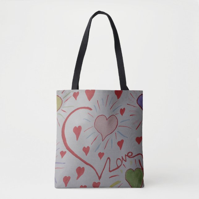 Liebe Hearts Tote Bag (Vorderseite)