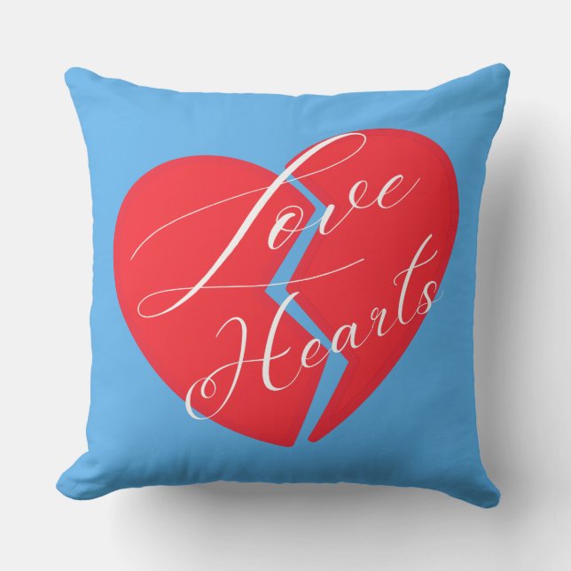 Liebe Hearts Valentine Kissen (Vorderseite)