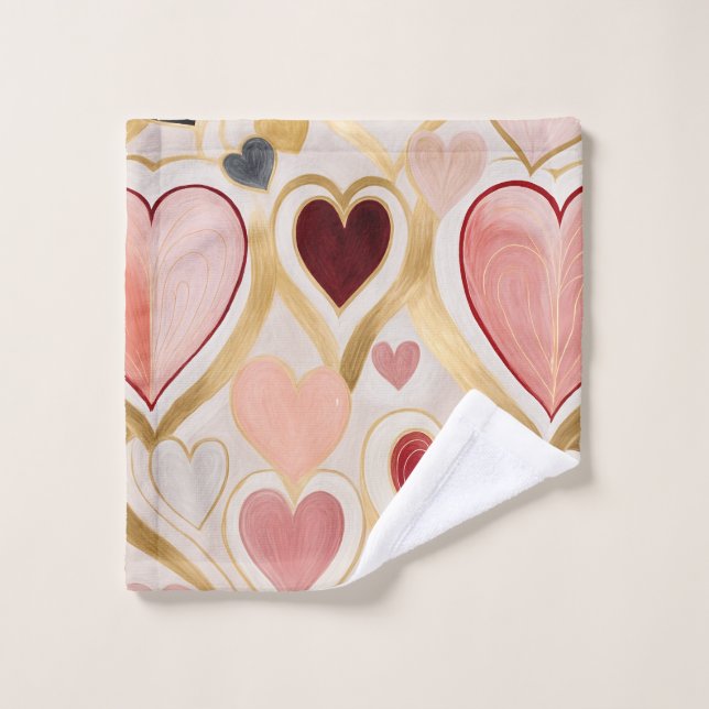 Liebe Hearts Waschlappen (Waschlappen)