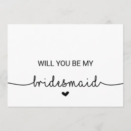 Liebe Hearts werden Sie meine Bridesmaid sein Einladung