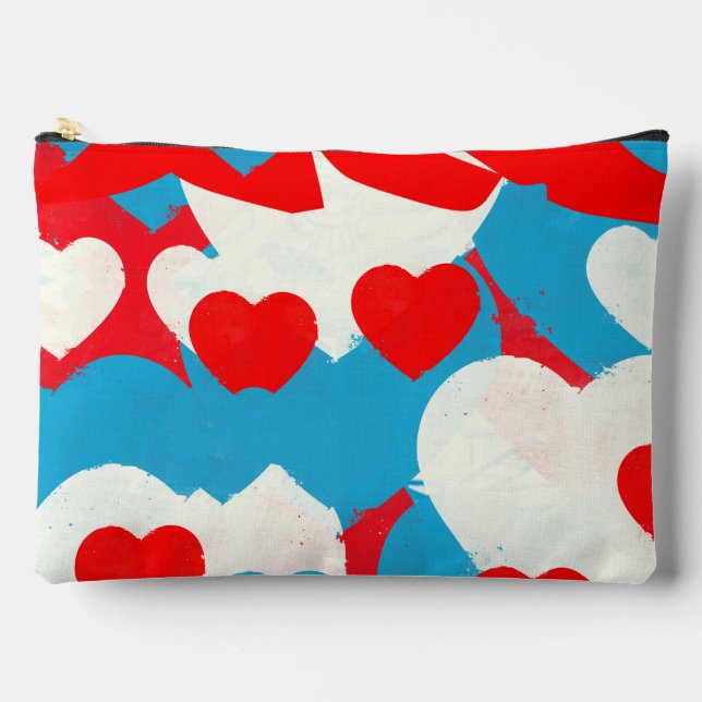 Liebe Hearts Zubehörtasche (Vorderseite)