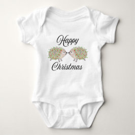 Liebe Hedghogs Weihnachten Baby Strampler