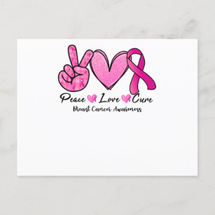 Liebe heilen Brustkrebs Ankündigungspostkarte