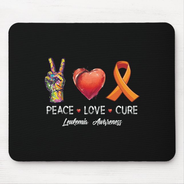 Liebe heilen Leukämie Bewusstsein Männer Kinder Mousepad (Vorne)