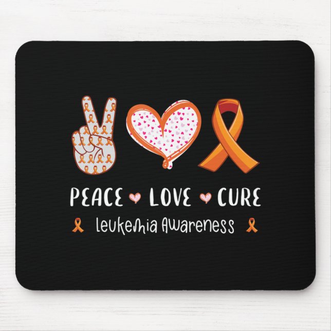 Liebe heilen Leukämie Bewusstsein Männer Kinder Mousepad (Vorne)