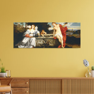 Liebe Heilige und Profane Liebe von Titian Cupid V Leinwanddruck