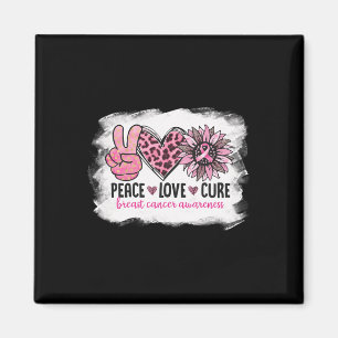 Liebe heilt Brustkrebs-Bewusstsein Rosa Band Magnet