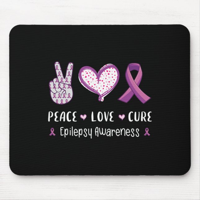 Liebe Heilung Epilepsie Bewusstsein Männer Kinder Mousepad (Vorne)