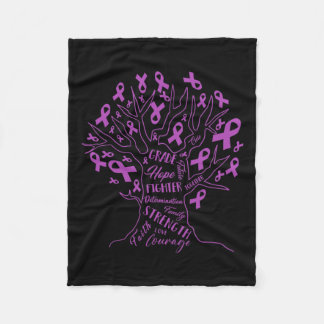 Liebe Heilung Fibromyalgie Bewusstsein Lila Ribbon Fleecedecke