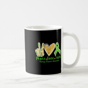 Liebe Heilung grüner Ribbon Nierenerkrankung Sensi Kaffeetasse