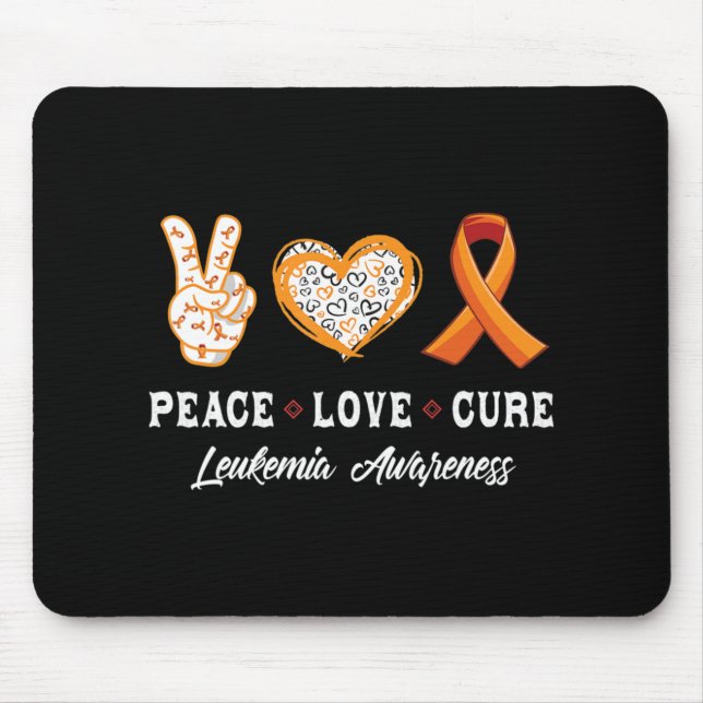 Liebe Heilung Leukämie Bewusstsein Männer Kinder Mousepad (Vorne)