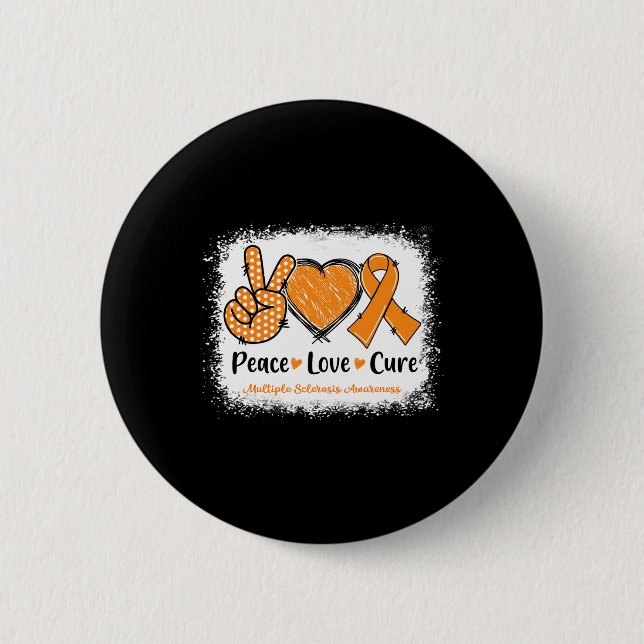 Liebe Heilung Multiple Sklerose Frau Awareness Ora Button (Vorderseite)