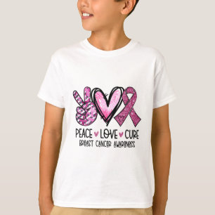 Liebe Heilung rosa Ribbon Krebs Brust Bewusstsein T-Shirt