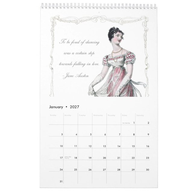Liebe-Heirat-Zitat-Kalender 2013 Janes Austen Kalender (Jan 2027)