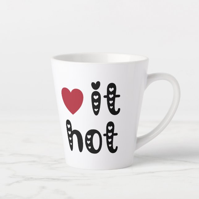 Liebe heiß mit Herz Milchtasse (Rechts)