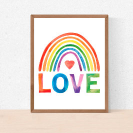 LIEBE Helle Rainbow Kinderzimmer Kinderdekoration Poster