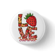 Liebe Hello Summer Strawberry Button