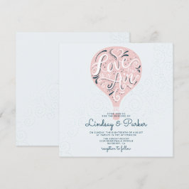 Liebe hellrosa Hochzeitsplatz Einladung